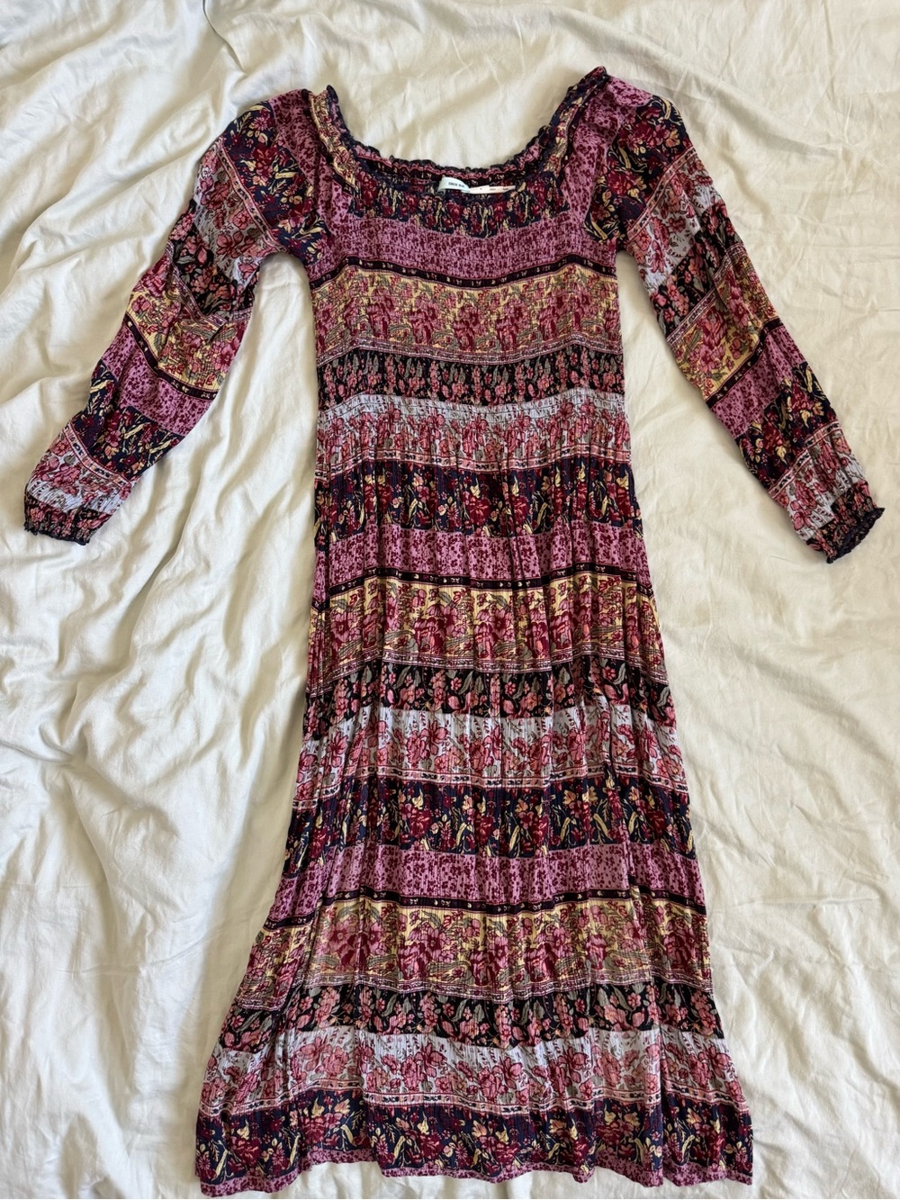 Bohemian Floral Maxi Dress slit on both sides
